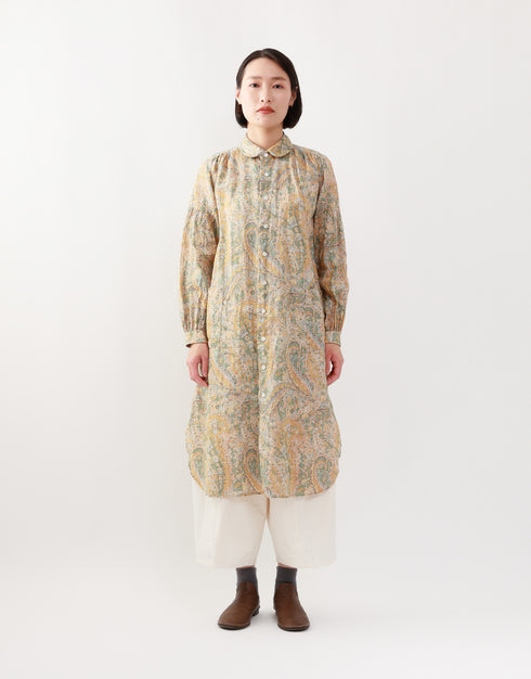 Linen paisley shirtdress